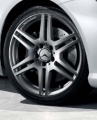 AMG light-alloy wheels. Styling IV, 6-twin-spoke, painted titanium grey, high-sheen surface,